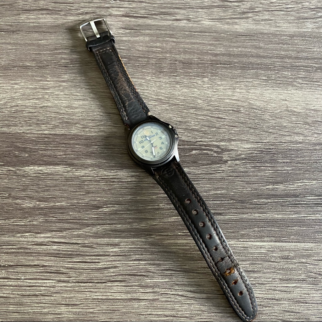 Timex Expedition Indiglo Dark Brown Leather Watch